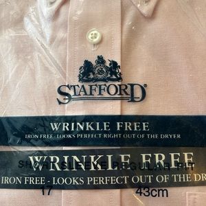 Stafford, wrinkle free size 17 Oxford dress shirt